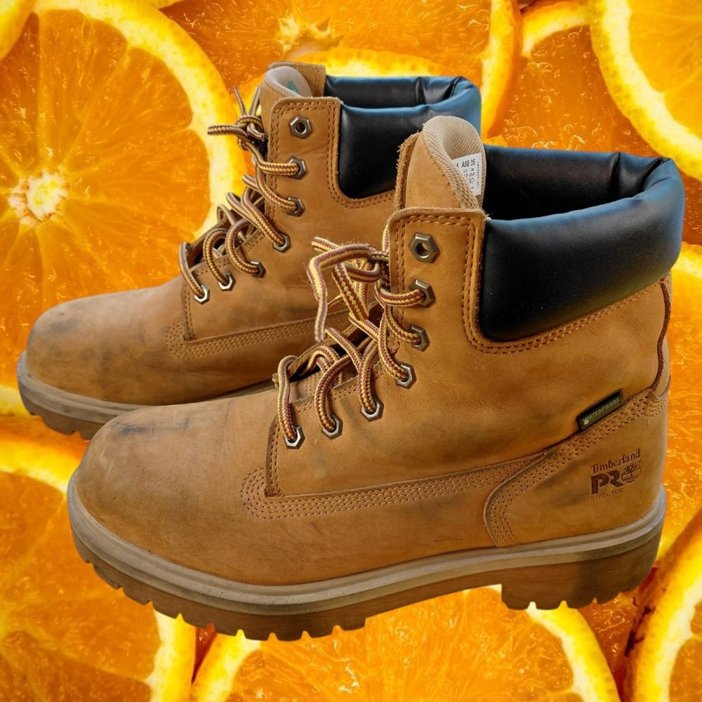 Timberland PRO Mens 10.5 M Steel Toe Waterproof Work Boots Wheat 65016 EH